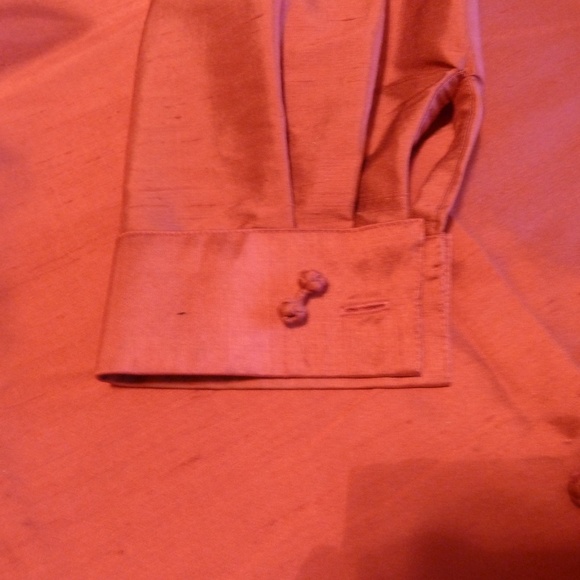 Tunic Blouse Silk EUC Fuchsia - Picture 5 of 8